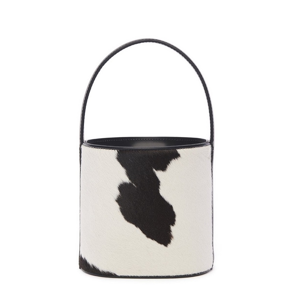 STAUD COW PRINT BUCKET BAG - RARE